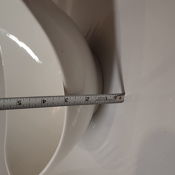 #2)10 strawberry street white porcelain oval serving boat bowl 11"×8"×4".6" - Picture 5 of 7